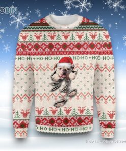 American Bulldog Scratch Ugly Christmas Sweater, Christmas Gift For Dog Love