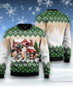 American Foxhound Let It Snow Ugly Christmas Sweater
