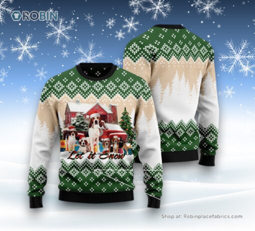 American Foxhound Let It Snow Ugly Christmas Sweater