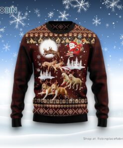 American Pit Bull Terrier Reindeers Car Ugly Christmas Sweatshirt, Sweater, Christmas Gift For Dog Love