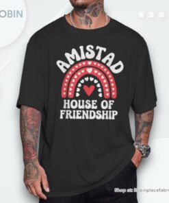 Amistad House Of Friendship Boho Heart Rainbow Shirt