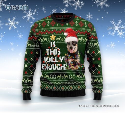 Australian Cattle Dog Jolly Ugly Christmas Sweatshirt, Sweater, Christmas Gift For Dog Love