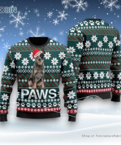 Australian Cattle Dog Santa Printed Christmas Ugly Sweater, Christmas Gift For Dog Love