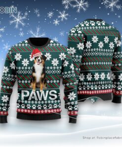 Australian Shepherd Santa Printed Christmas Ugly Sweater, Christmas Gift For Dog Love