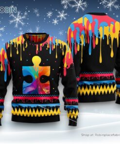 Autism Colorful Beauty Ugly Christmas Sweater