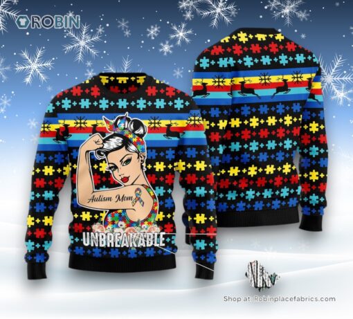 Autism Mom Ugly Christmas Sweater