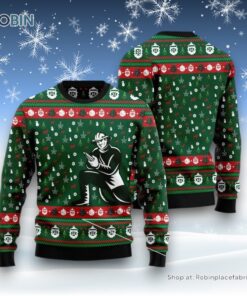 Awesome Firefighter Pattern Green Ugly Christmas Sweater