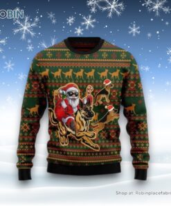 Awesome German Shepherd Dog Santa Claus Ugly Christmas Sweater, Christmas Gift For Dog Love