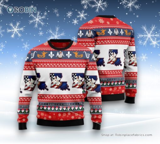 Awesome Louisiana Ugly Christmas Sweater
