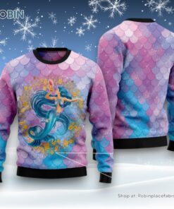 Awesome Mermaid Ugly Christmas Sweater