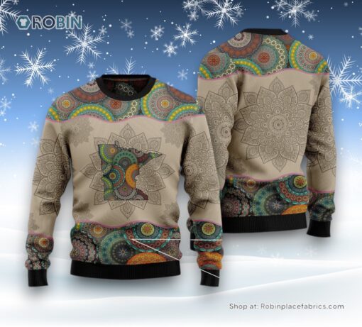 Awesome Minnesota Mandala Ugly Christmas Sweater