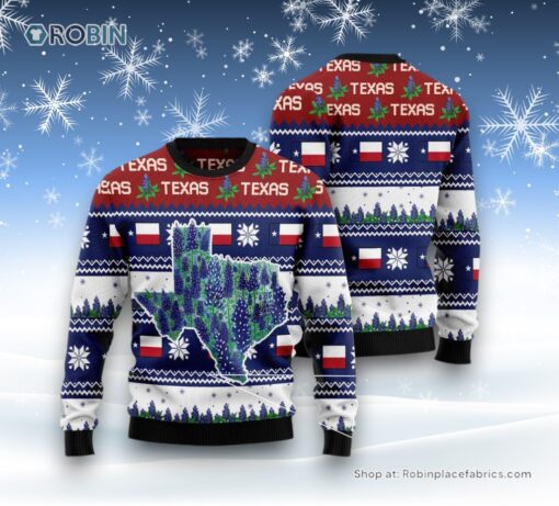 Awesome Texas Bluebonnet Ugly Christmas Sweater