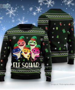 Baby Shark Elf Ugly Christmas Sweatshirt, Sweater Baby Shark Elf Ugly Christmas Sweatshirt, Sweater