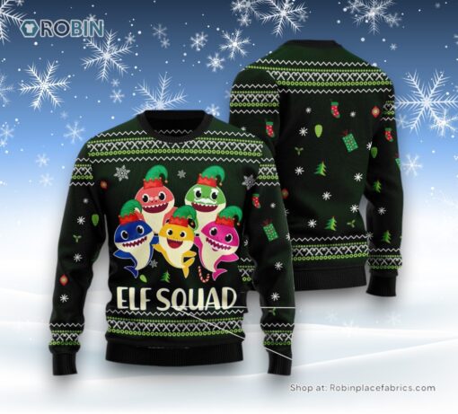 Baby Shark Elf Ugly Christmas Sweatshirt, Sweater