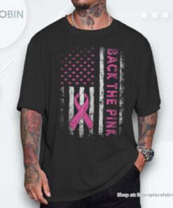 Back The Pink Breast Cancer Awareness Flag Toddler Men Shirt Back The Pink Breast Cancer Awareness Flag Toddler Men Shirt