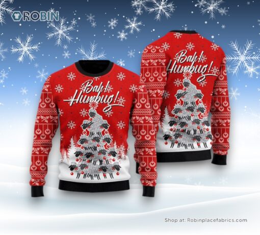 Bah Humbug Sheep Xmas Ugly Christmas Sweater For Men And Women, Farm Ugly Sweater