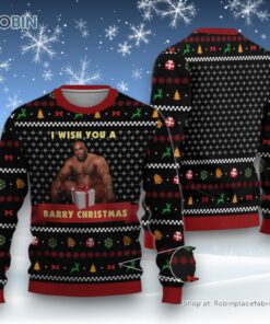 Barry Wood I Wish You A Barry Christmas For You 3D Ugly Xmas Sweater and Sweatshirt