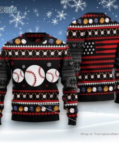 Baseball Balls Christmas Ugly Christmas Sweatshirt, Sweater