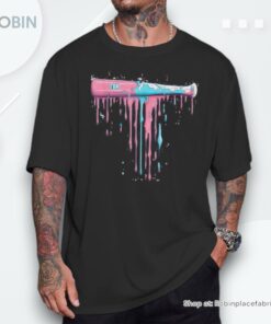 Baseball Bat With Sprinkles Drip For Baseball Player Shirt