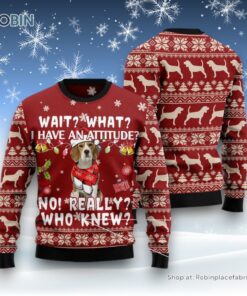 Beagle Attitude Ugly Christmas Sweater