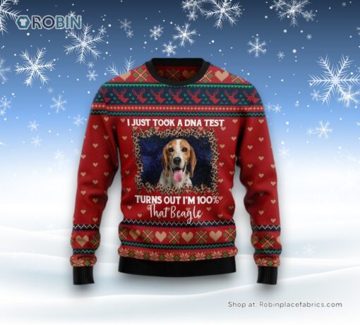 Beagle Dog Christmas Sweater 3D, Christmas Gift For Dog Love