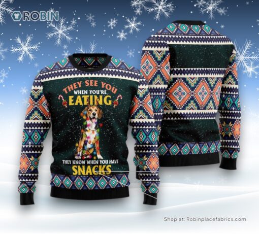 Beagle Snack Ugly Christmas Sweater