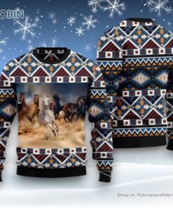 Beautiful Horses Ugly Christmas Sweatshirt, Sweater