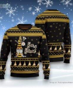 Bee Kind Gnome Ugly Christmas Sweater