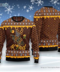 Bee Kind Sunflower Ugly Christmas Sweatshirt, Sweater