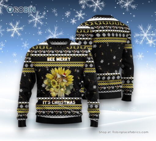 Bee Merry It’S Time Ugly Christmas Sweatshirt, Sweater