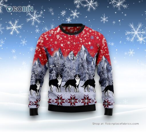 Bernese Mountain Dog Snow Ugly Christmas Sweater, Christmas Gift For Dog Love