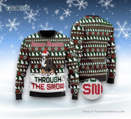 Bernese Mountain Dog Through The Now Sweater, Christmas Gift For Dog Love