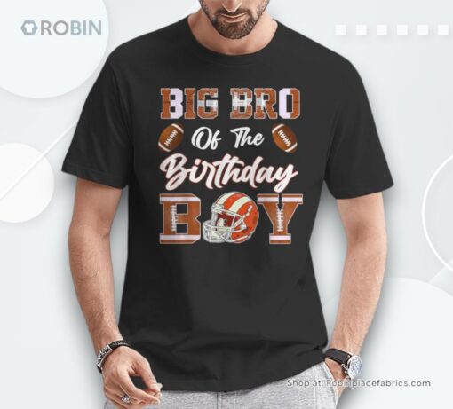 Big Bro Of The Birthday Boy American Football Lover Shirt