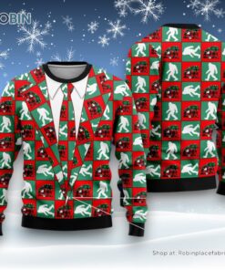 Bigfoot Camping Christmas Ugly Christmas Sweatshirt, Sweater
