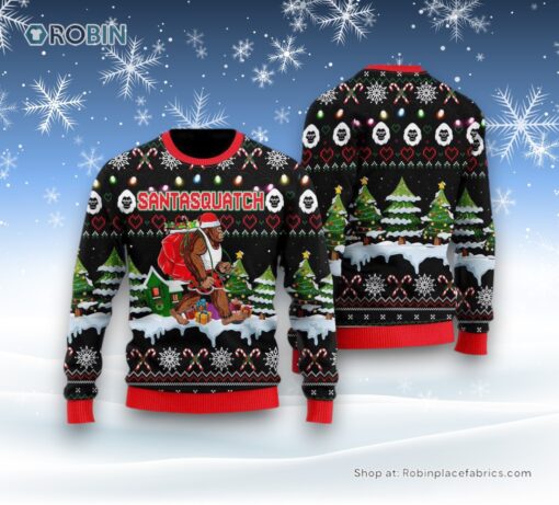 Bigfoot Christmas Ugly Christmas Sweater, Ugly Sweater For Men And Women