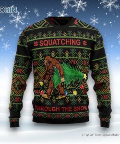 Bigfoot Snow Ugly Christmas Sweater, Ugly Sweater For Men And Women