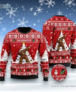 Bigfoot Snowman Ugly Christmas Sweater, Ugly Sweater For Men And Women