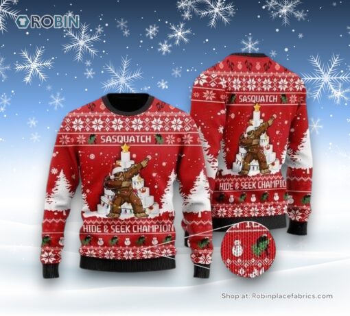 Bigfoot Snowman Ugly Christmas Sweater, Ugly Sweater For Men And Women