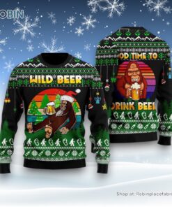Bigfoot Sweater, Wild Beer Ugly Christmas Sweater, Ugly Sweater For Men And Women