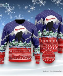 Bigfoot Sweater, World Champion Ugly Christmas Sweatshirt, Sweater, Ugly Sweater For Men And Women