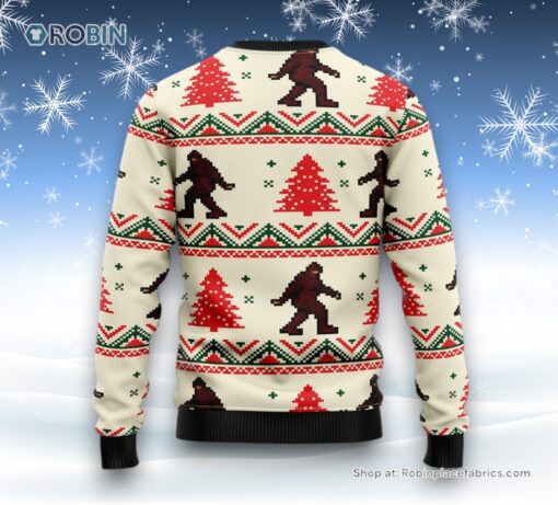 Bigfoot Tree Ugly Christmas Sweater, Ugly Sweater For Men And Women