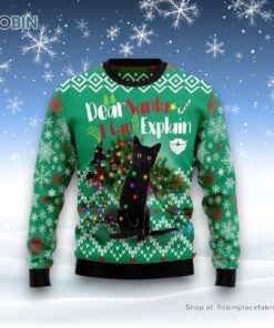 Black Cat I Can Explain Ugly Christmas Sweatshirt, Sweater, Christmas Gift For Cat Love