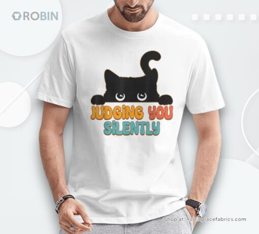 Black Cat Judging You Silently Shirt