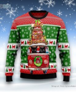 Black Cat Little Christmas Ugly Christmas Sweater, Christmas Gift For Cat Love Black Cat Little Christmas Ugly Christmas Sweater, Christmas Gift For Cat Love