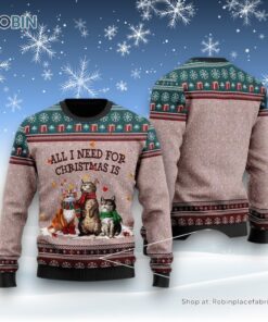 Black Cat Ugly Funny Family Ugly Christmas Sweatshirt, Sweater, Christmas Gift For Cat Love