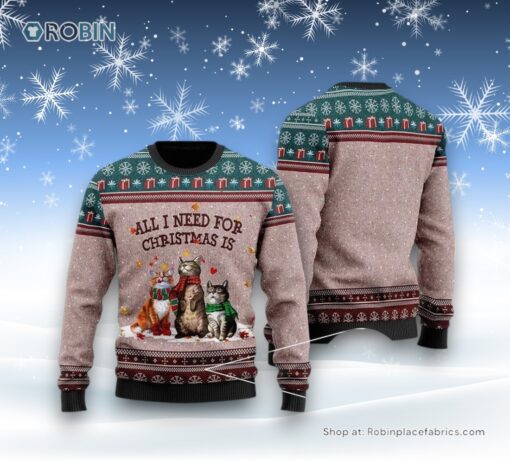 Black Cat Ugly Funny Family Ugly Christmas Sweatshirt, Sweater, Christmas Gift For Cat Love
