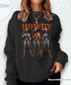Black Cowgirl Western Rodeo Melanin History Texas Howdy Sweatshirt  Mazezy
