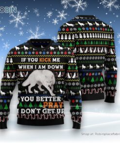 Blue Snow Awesome Wolf Ugly Christmas Sweater