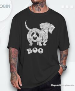 Boo Dachshund Spooky Dog Wiener Halloween Costume Shirt