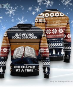 Book Retro Vintage Ugly Christmas Sweater